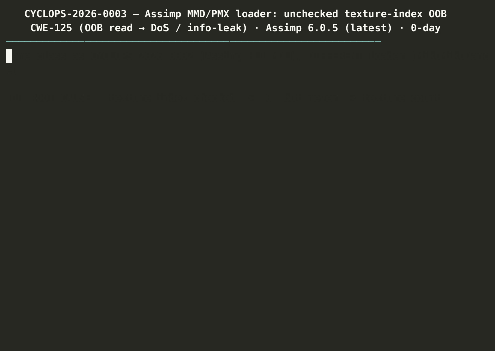 Assimp MMD PMX AddressSanitizer crash output