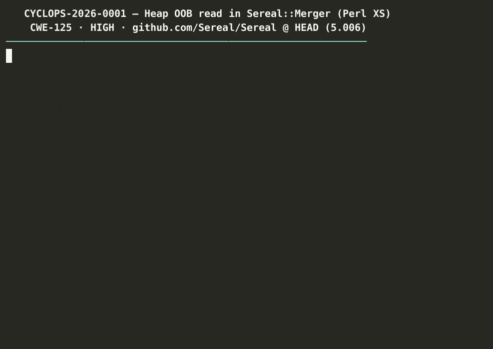 Sereal merger Valgrind crash output
